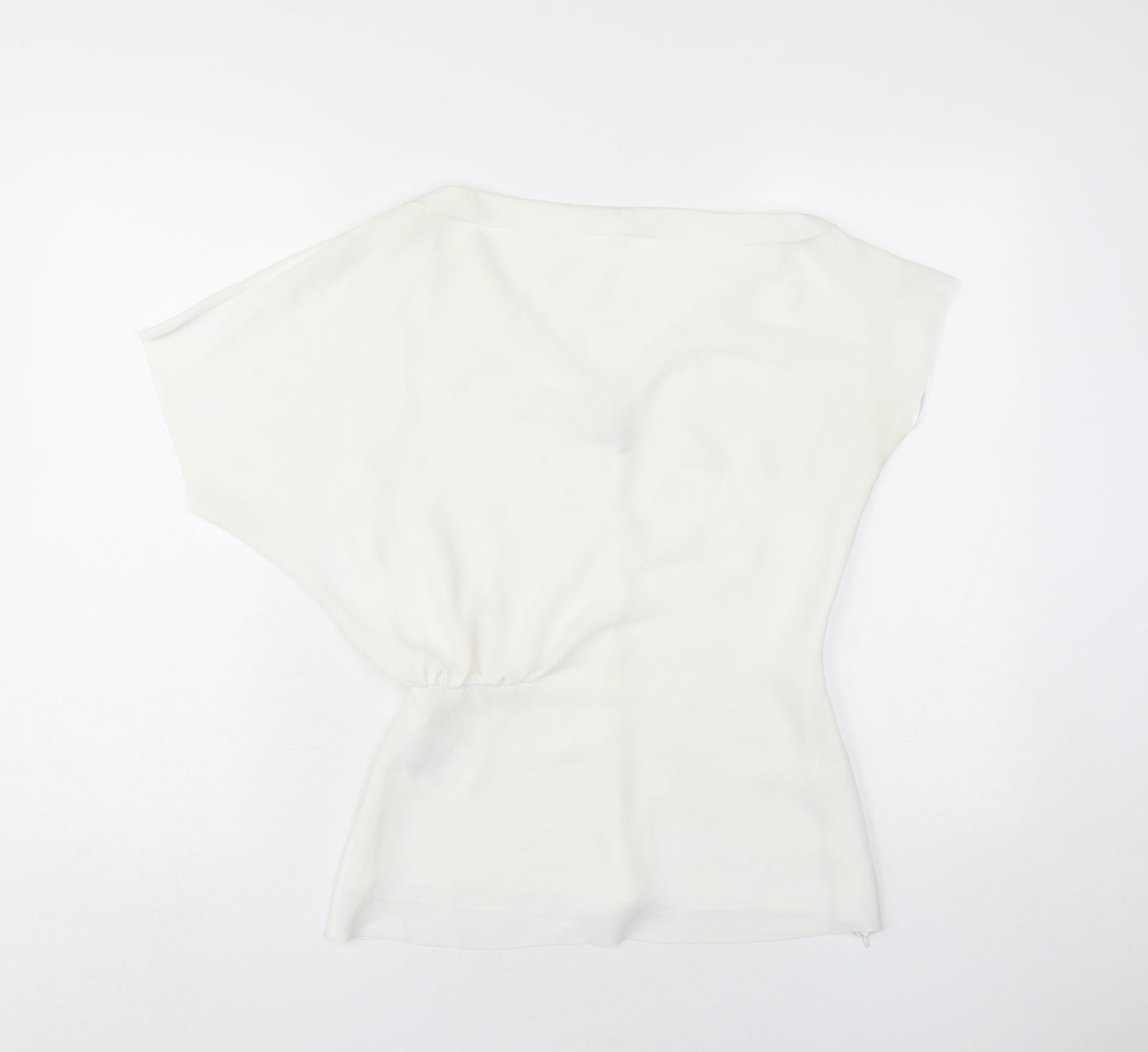 Reiss Women White V-Neck Top UK 8