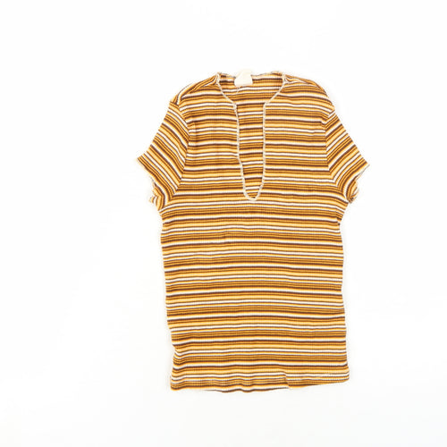Urban Outfitters Women's Striped T-Shirt, Small, Multicoloured