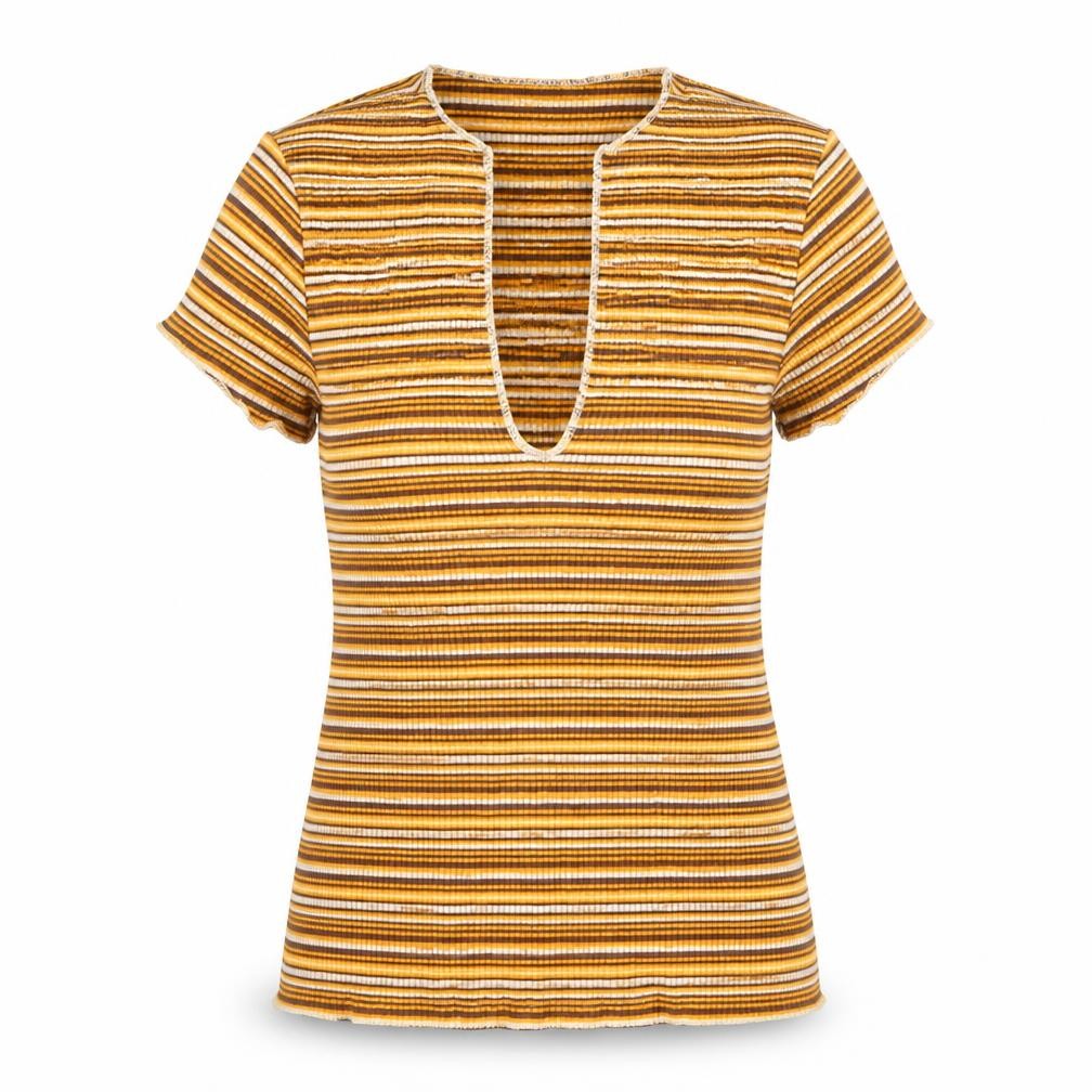 Urban Outfitters Women's Striped T-Shirt, Small, Multicoloured
