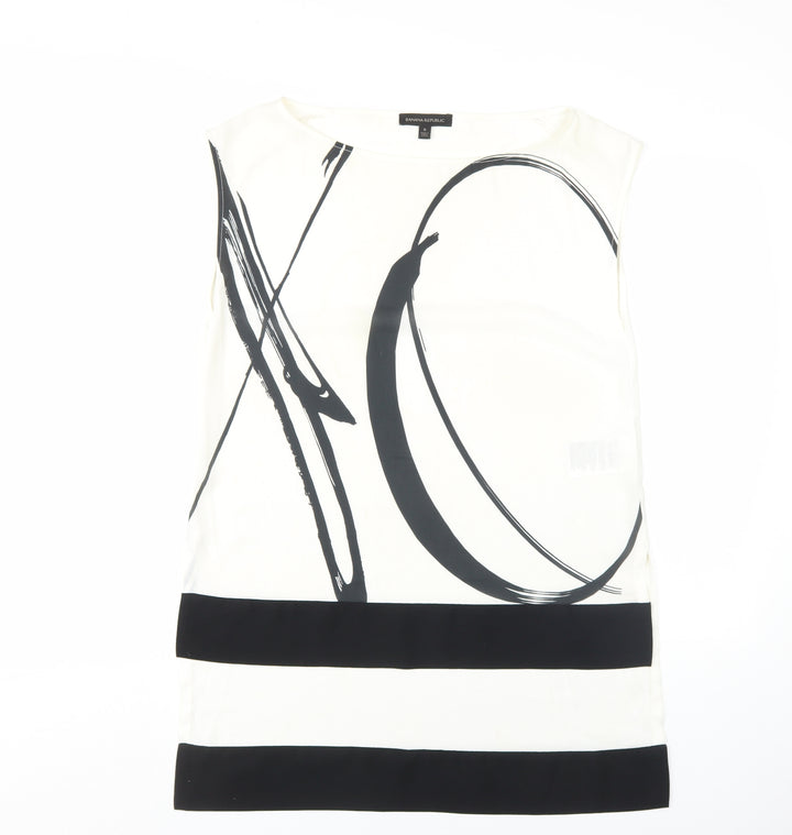 Banana Republic Women’s Black & White Sleeveless Blouse