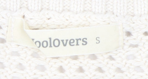 Woolovers Women's Ivory Open-Knit Cotton Pullover