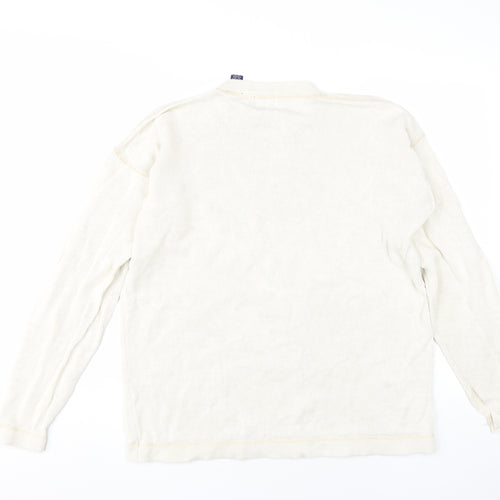 Gap Men's Ivory Small Pullover Crew Neck Jumper