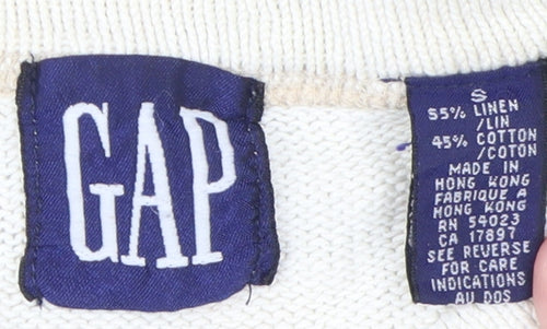 Gap Men's Ivory Small Pullover Crew Neck Jumper