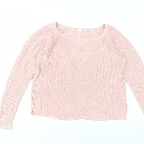 GAP Women's Pink Cotton Pullover Jumper, Size S