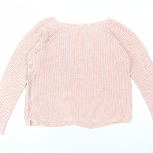 GAP Women's Pink Cotton Pullover Jumper, Size S