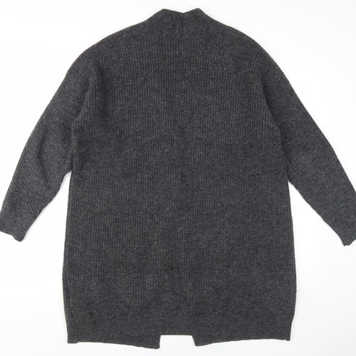 WoolOvers Women's Grey V-Neck Cardigan M Wool Casual