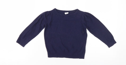 Gap Boys Blue Cotton Pullover Jumper, 3 Years