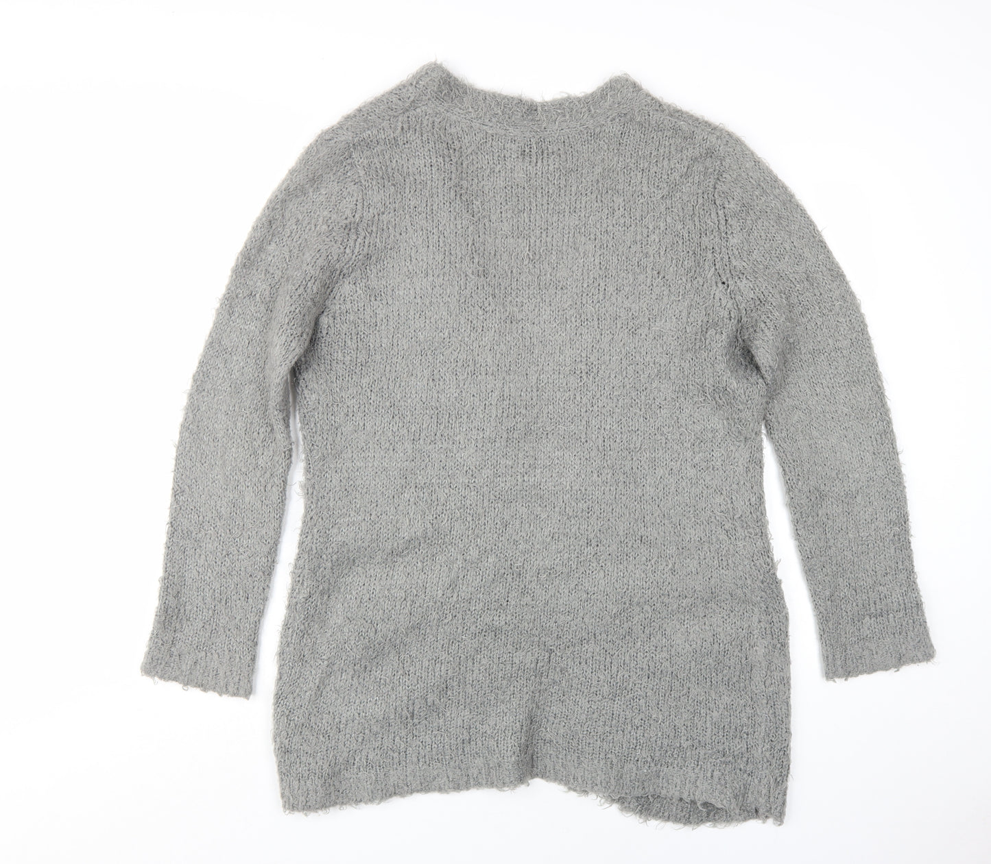 Brave Soul Women's Grey Cardigan Knit Long Sleeve Size 16