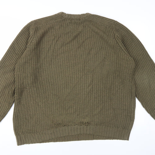P.G. Field Men's Green Crew Neck Pullover Jumper XL