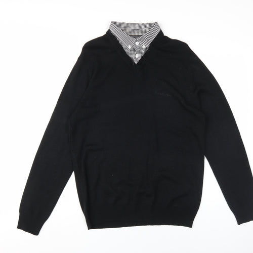 Pierre Cardin Men's Black Pullover Jumper Size L