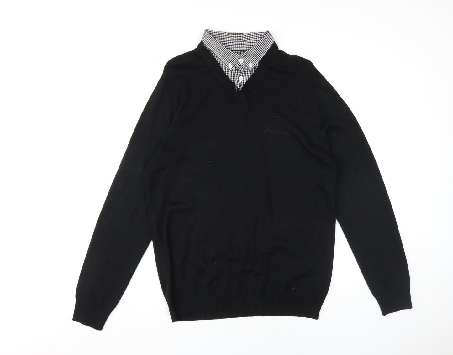 Pierre Cardin Men's Black Pullover Jumper Size L