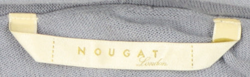 Nougat London Women's Grey Cardigan Size 2 Cotton Silk