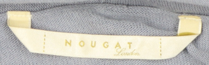 Nougat London Women's Grey Cardigan Size 2 Cotton Silk