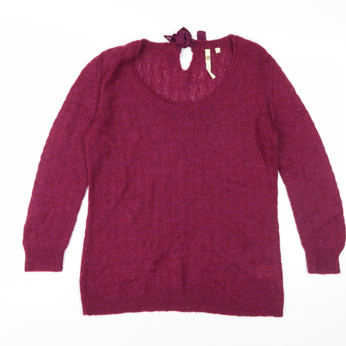 White Stuff Women’s Purple Knit Pullover Jumper Size 12