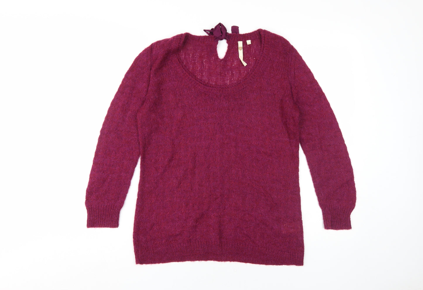 White Stuff Women’s Purple Knit Pullover Jumper Size 12