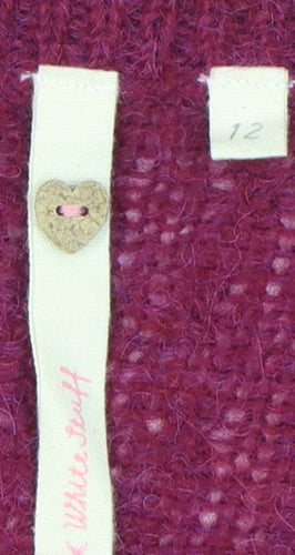 White Stuff Women’s Purple Knit Pullover Jumper Size 12