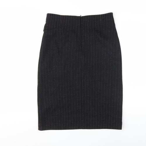 Quin and Donnelly Women's Black Pinstripe Pencil Skirt Size 10