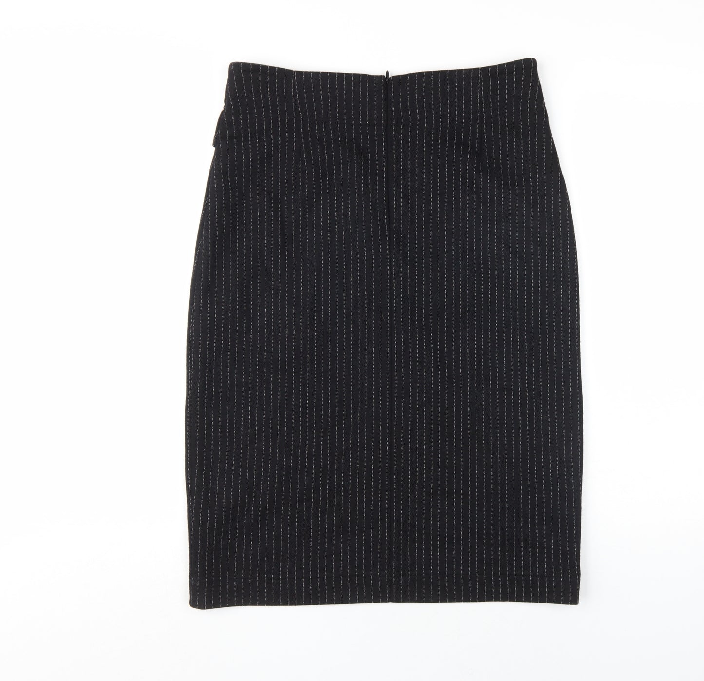 Quin and Donnelly Women's Black Pinstripe Pencil Skirt Size 10
