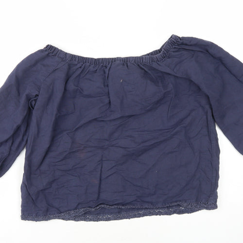Marks and Spencer Women's Blue Blouse Size 8 Casual