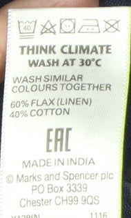 Marks and Spencer Women's Blue Blouse Size 8 Casual