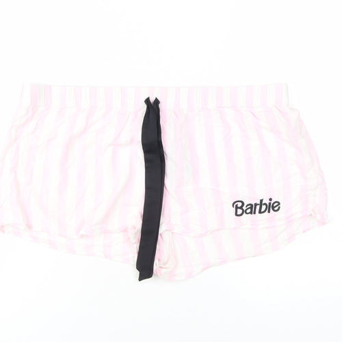 Barbie Women's Pink Striped Sleep Shorts, Size L