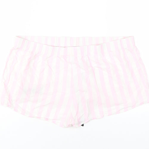 Barbie Women's Pink Striped Sleep Shorts, Size L