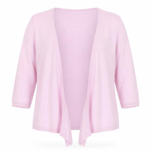 Wallis Women's Pink Cardigan L V-Neck 3/4 Sleeve