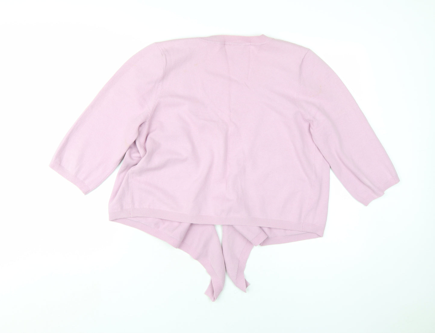 Wallis Women's Pink Cardigan L V-Neck 3/4 Sleeve