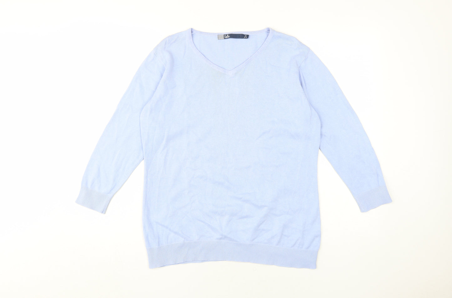 Isle Women’s Blue V-Neck Pullover Jumper M
