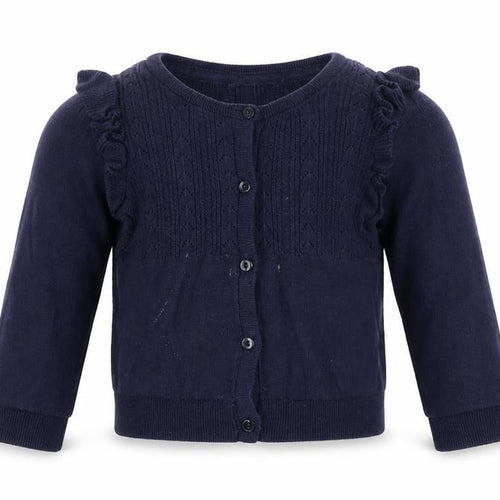 Gap Girls Blue Cardigan, 3 Years, Ruffle Accents