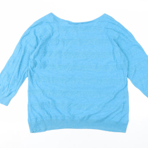 Fat Face Women's Blue Pullover Jumper Size 16