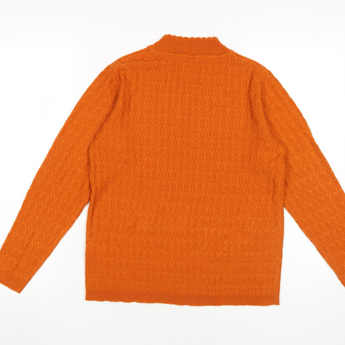ISLE Women Orange Cable-Knit Jumper Size S