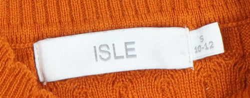 ISLE Women Orange Cable-Knit Jumper Size S