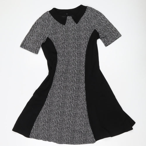 River Island Women's Black Fit & Flare Dress Size 8