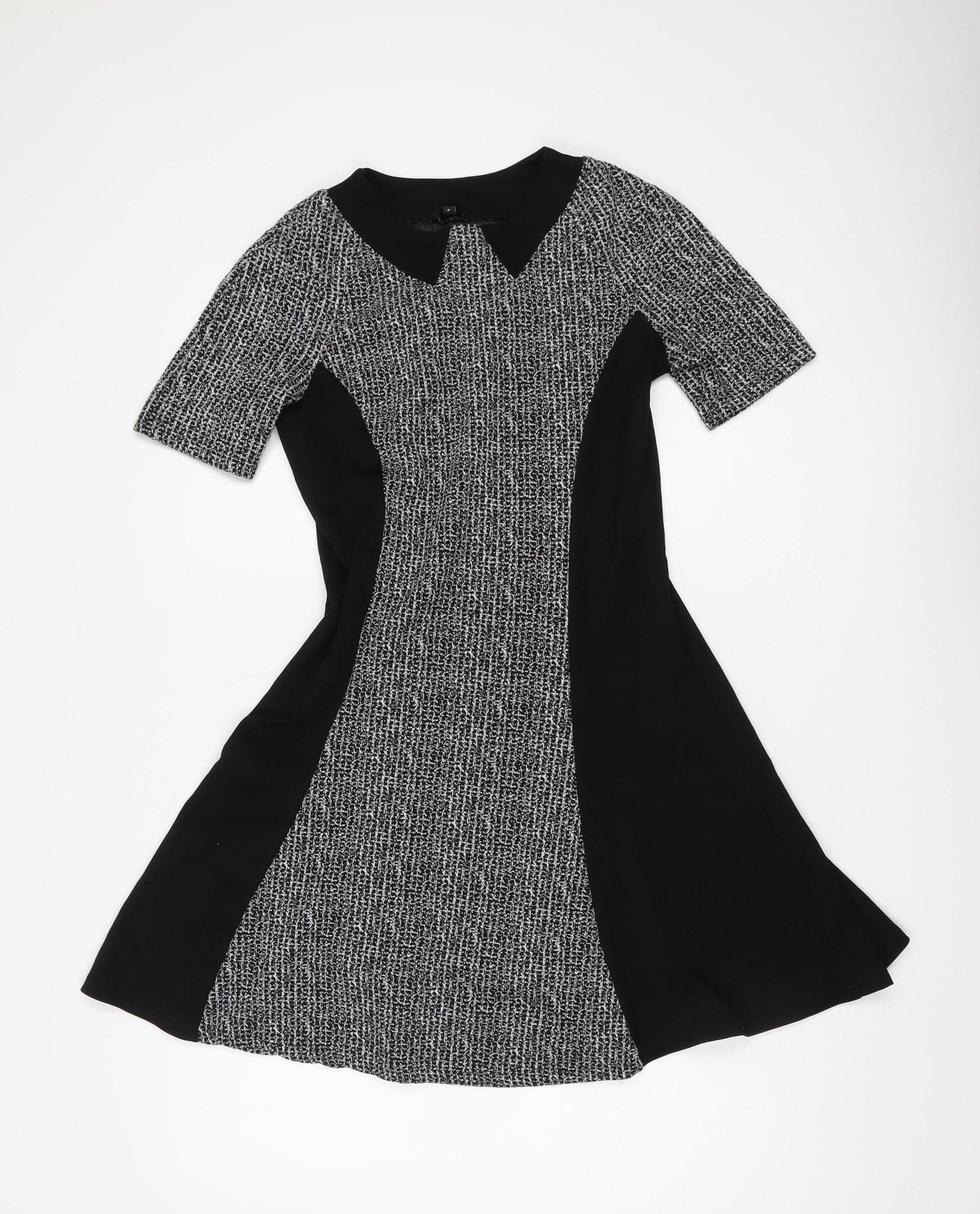 River Island Women's Black Fit & Flare Dress Size 8