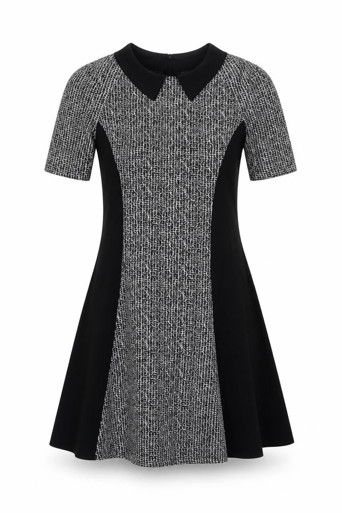 Front view of River Island Women's Black Fit & Flare Dress, size 8