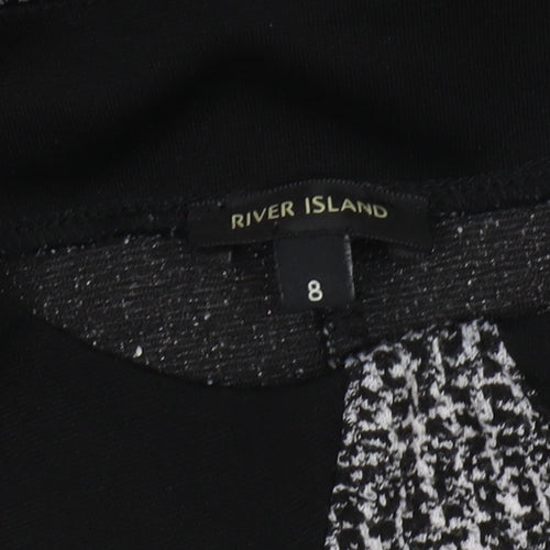 River Island Women's Black Fit & Flare Dress Size 8