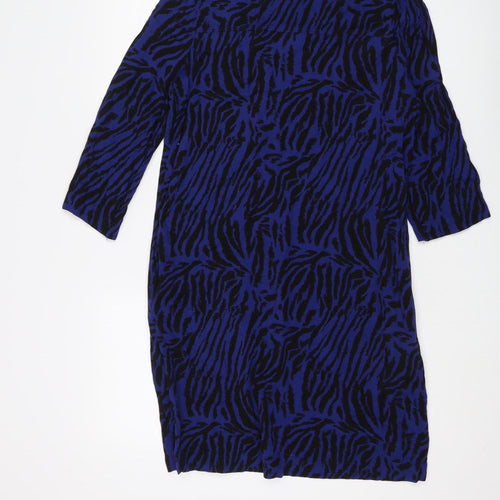 Marks and Spencer Women's Blue Animal Print Shift Dress