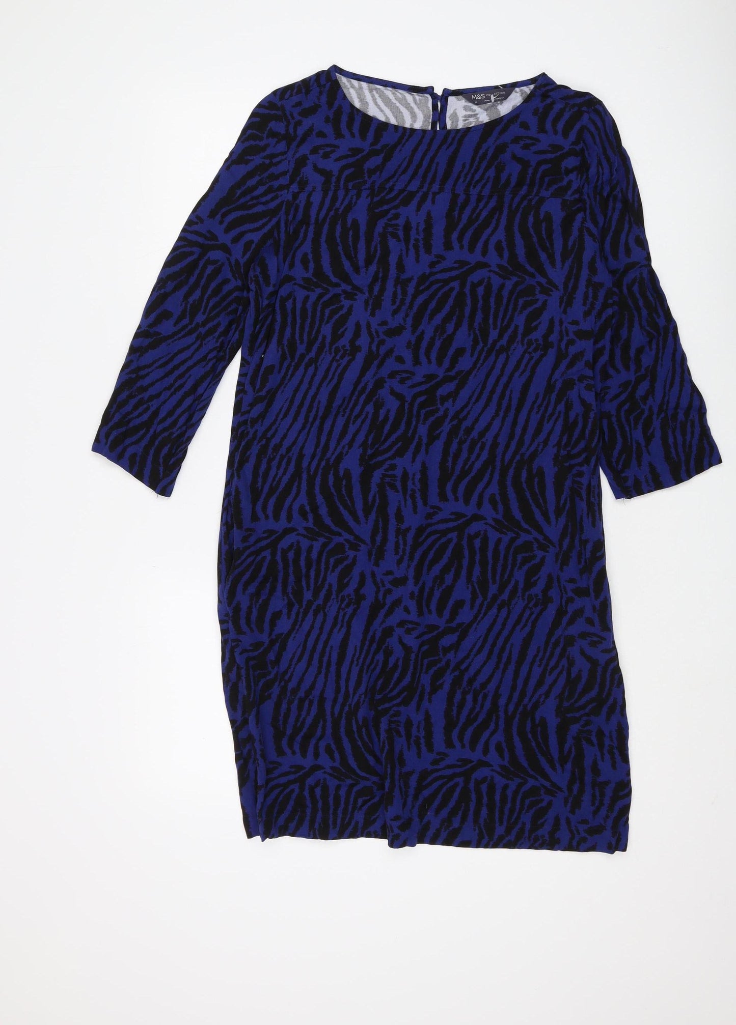 Marks and Spencer Women's Blue Animal Print Shift Dress