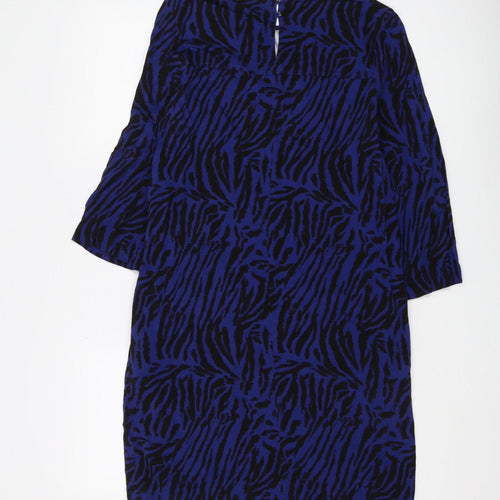 Marks and Spencer Women's Blue Animal Print Shift Dress