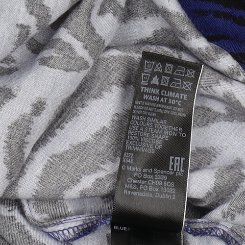 Marks and Spencer Women's Blue Animal Print Shift Dress