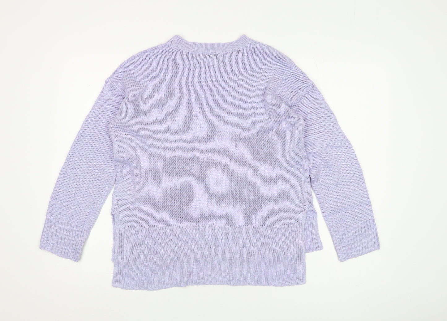 Brave Soul Women's Purple Chunky Knit Pullover Jumper - S