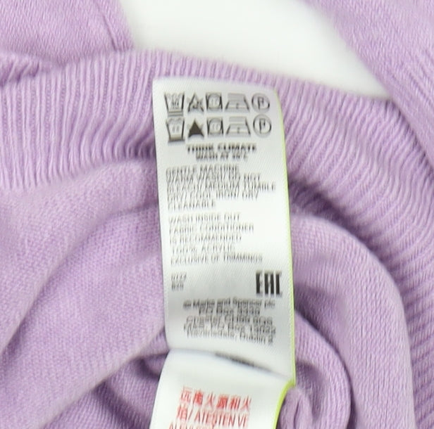 Marks and Spencer Women's Purple Cashmere Pullover Jumper Size 12