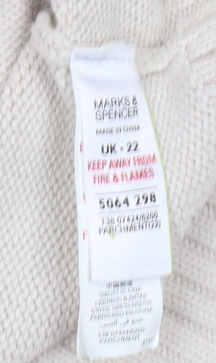 Marks & Spencer Women's Beige Roll Neck Jumper