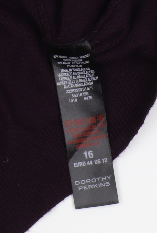 Dorothy Perkins Women's Purple Cardigan - Size 16
