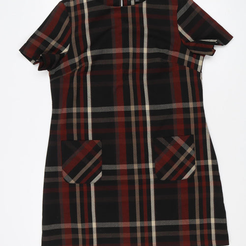 Dorothy Perkins Women's Plaid Shift Dress, Size 12, Multicoloured