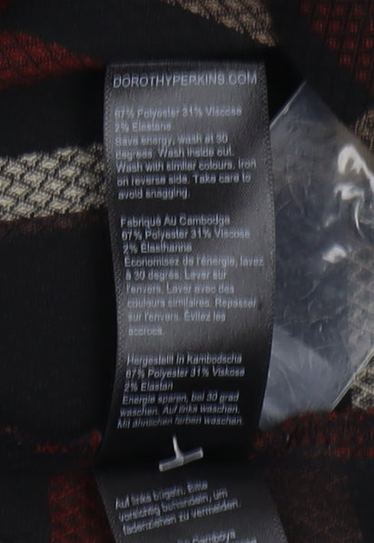 Dorothy Perkins Women's Plaid Shift Dress, Size 12, Multicoloured