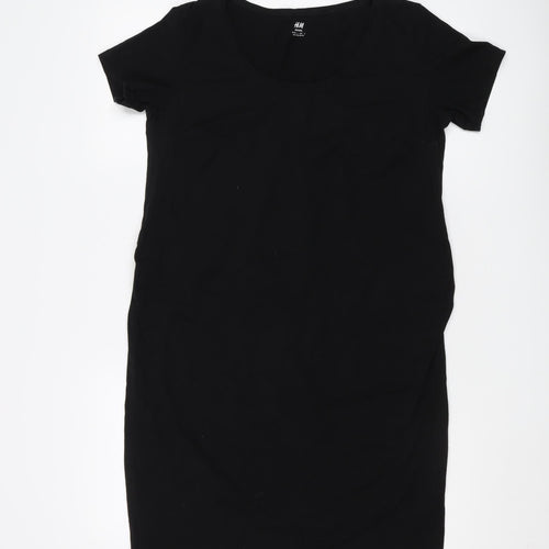 H&M Maternity Black T-Shirt Dress L Casual Wear