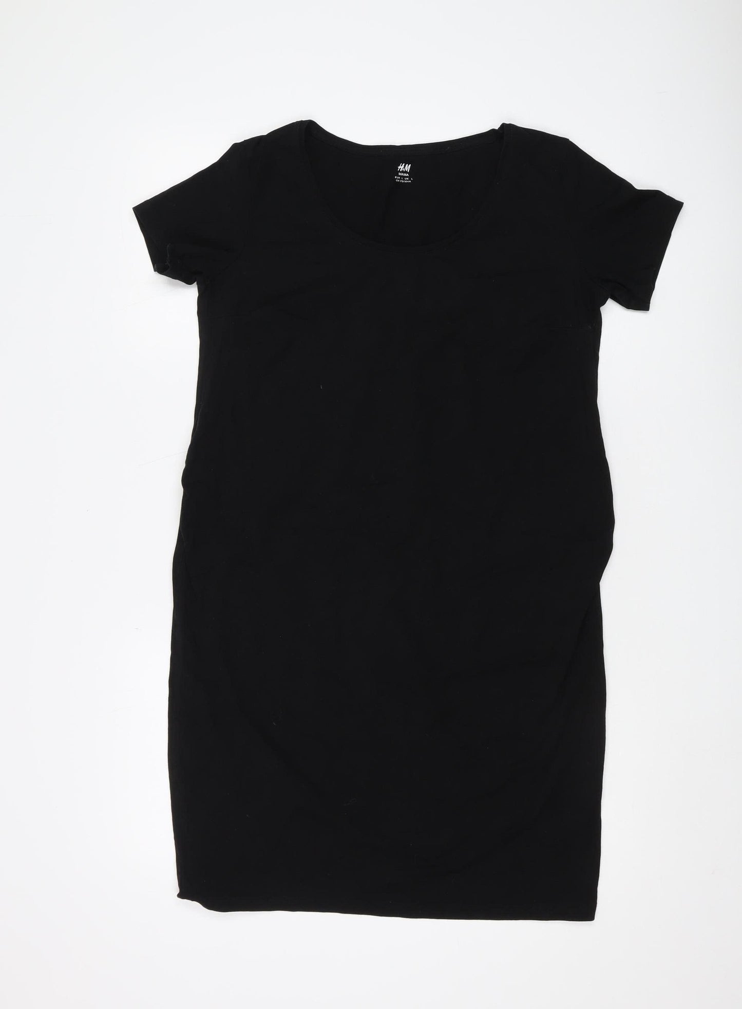 H&M Maternity Black T-Shirt Dress L Casual Wear