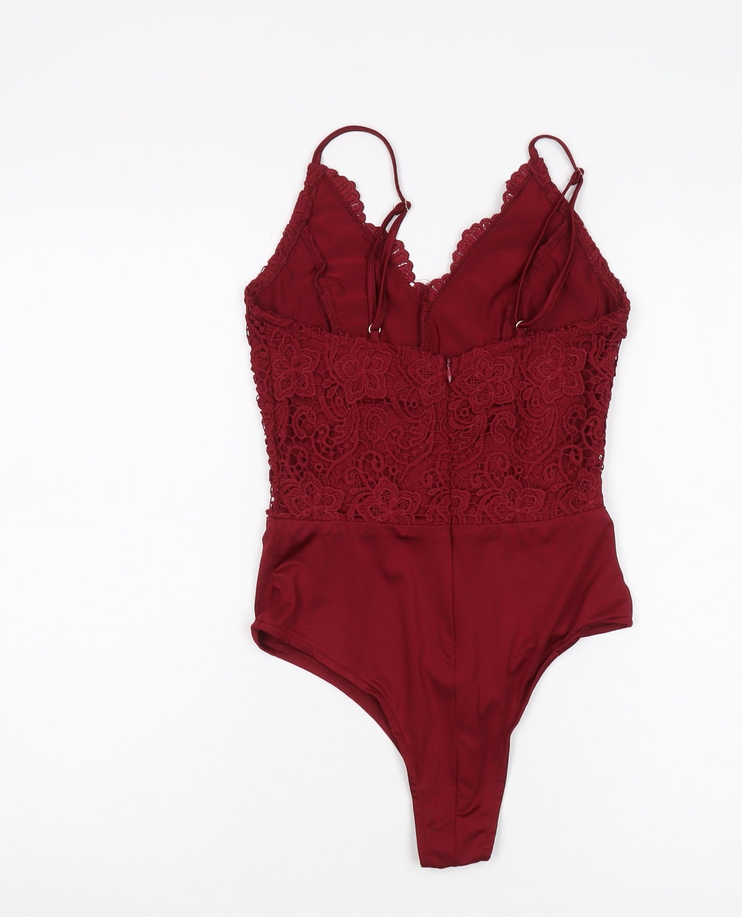 Vera & Lucy Women's Red Lace Bodysuit, Size S